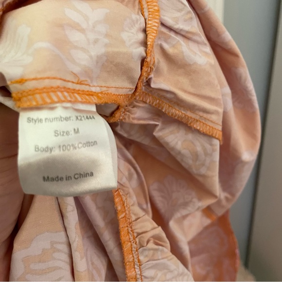 Xirena Larkyn Dress in Tropicana Orange Puff Sleeve Floral Print Midi Dress Med - Picture 9 of 11